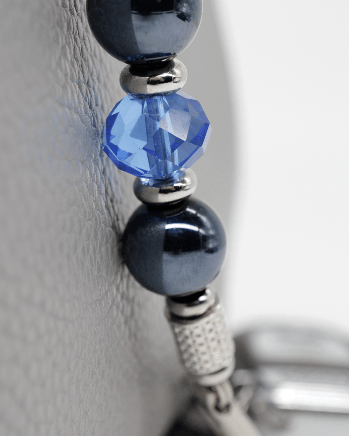 Faceted sky-blue & Marine Glass