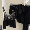 Strap Shorts, New-style Four-piece Pajama Set by Ricaloux