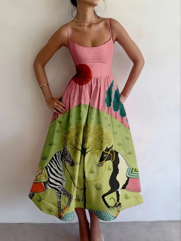 Strapless Sleeveless Casual Bohemian Dress – Premium 0 | RICALOUX
