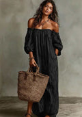 Striped Loose Casual Off Shoulder Sweet Dress With Pockets – Premium 4 | RICALOUX