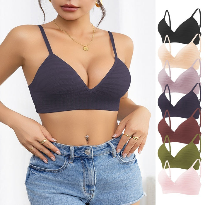 Style Triangle Cup Striped Lingerie by Ricaloux