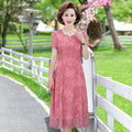 Stylish Short-sleeved Summer Dress For Middle-aged Moms – Premium 0 | RICALOUX