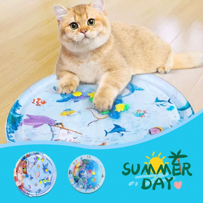 Summer Cooling Pet Water Bed Cushion Ice Pad Dog Sleeping Square Mat For Puppy Dogs Cats Pet Kennel Cool Cold by Ricaloux