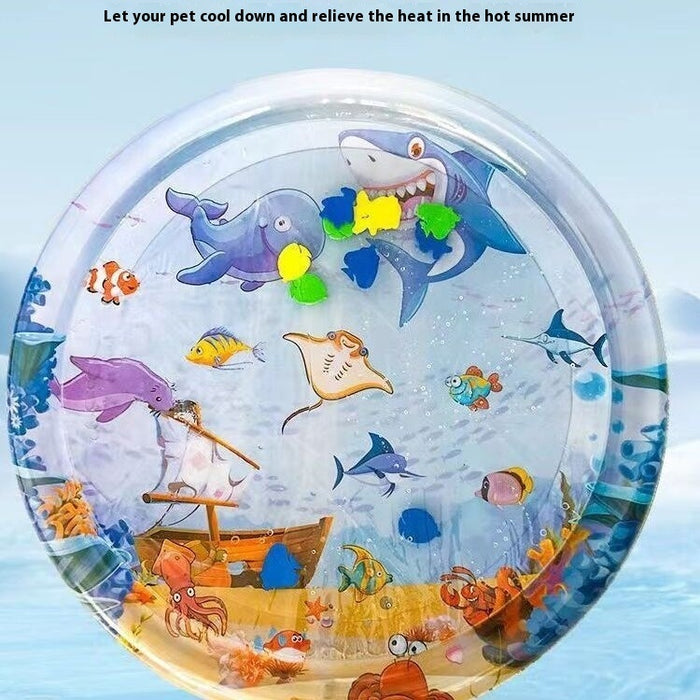 Summer Cooling Pet Water Bed Cushion Ice Pad Dog Sleeping Square Mat For Puppy Dogs Cats Pet Kennel Cool Cold by Ricaloux