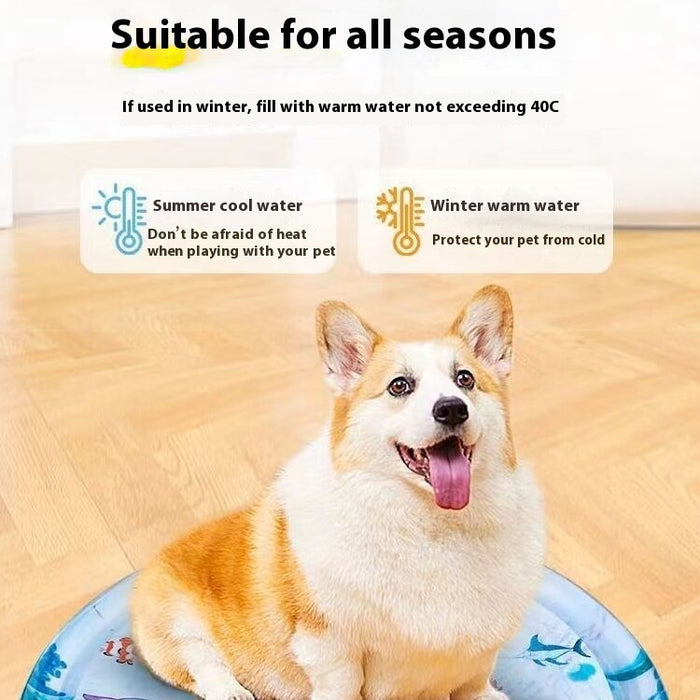 Summer Cooling Pet Water Bed Cushion Ice Pad Dog Sleeping Square Mat For Puppy Dogs Cats Pet Kennel Cool Cold by Ricaloux
