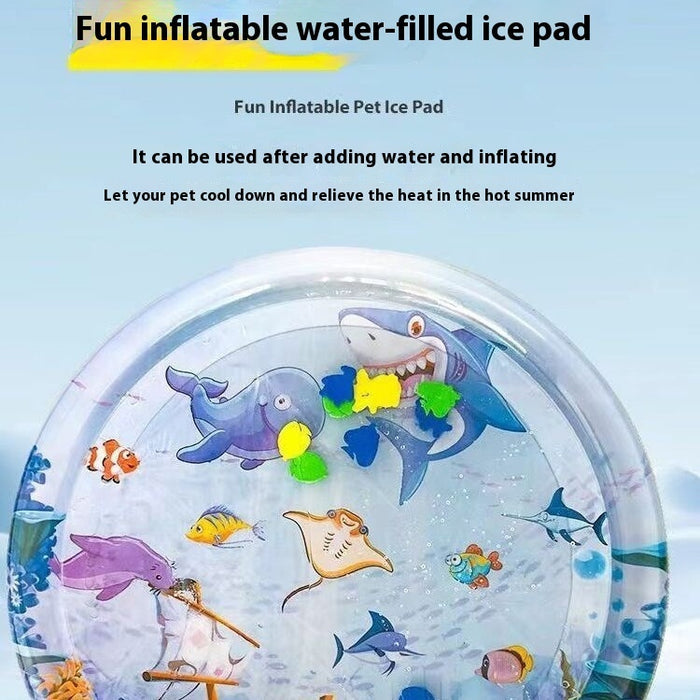 Summer Cooling Pet Water Bed Cushion Ice Pad Dog Sleeping Square Mat For Puppy Dogs Cats Pet Kennel Cool Cold by Ricaloux