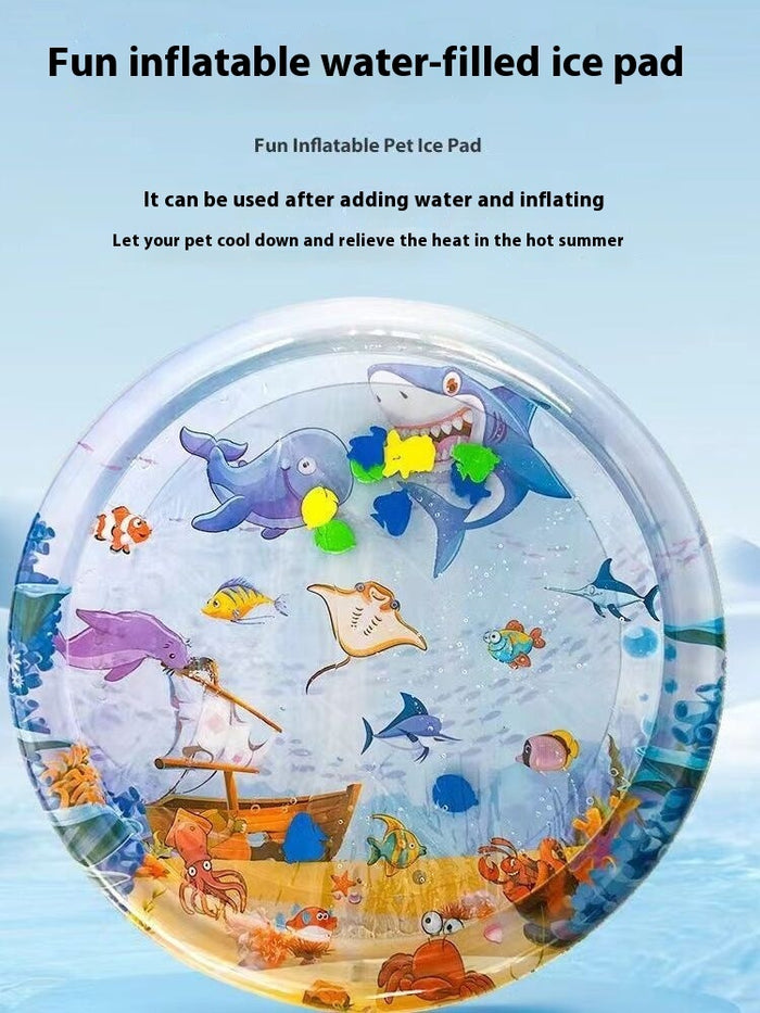 Summer Cooling Pet Water Bed Cushion Ice Pad Dog Sleeping Square Mat For Puppy Dogs Cats Pet Kennel Cool Cold by Ricaloux
