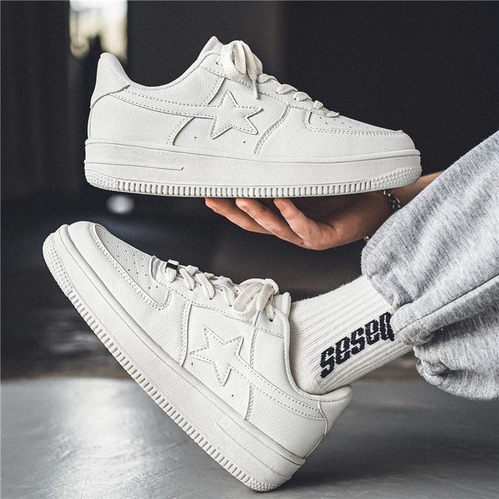 Thick Soled White Casual Sneakers For Men – Premium 0 | RICALOUX