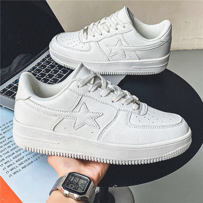 Thick Soled White Casual Sneakers For Men – Premium 0 | RICALOUX