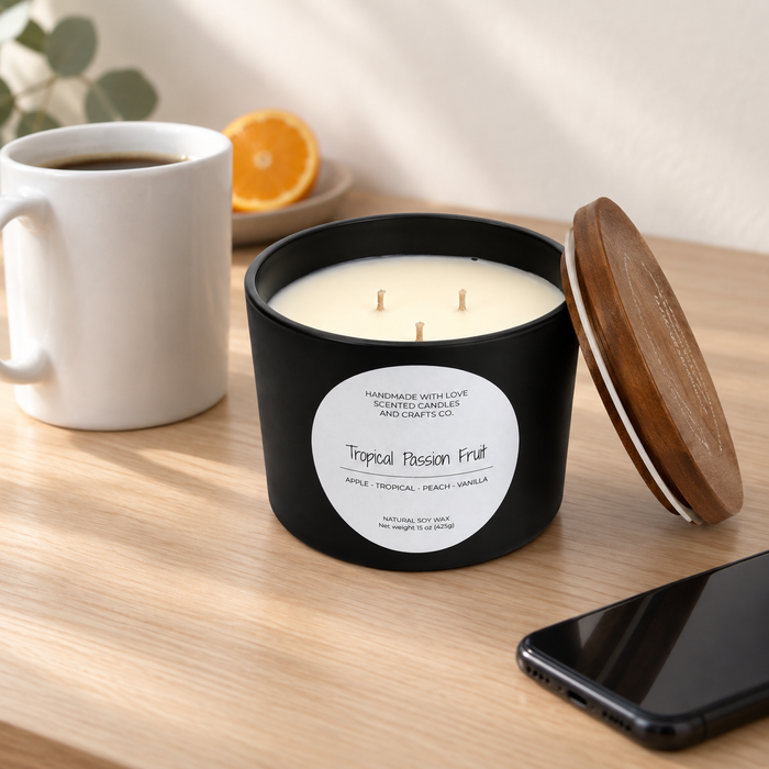 Tropical Passion Fruit - 15oz 3-Wick Scented Candle