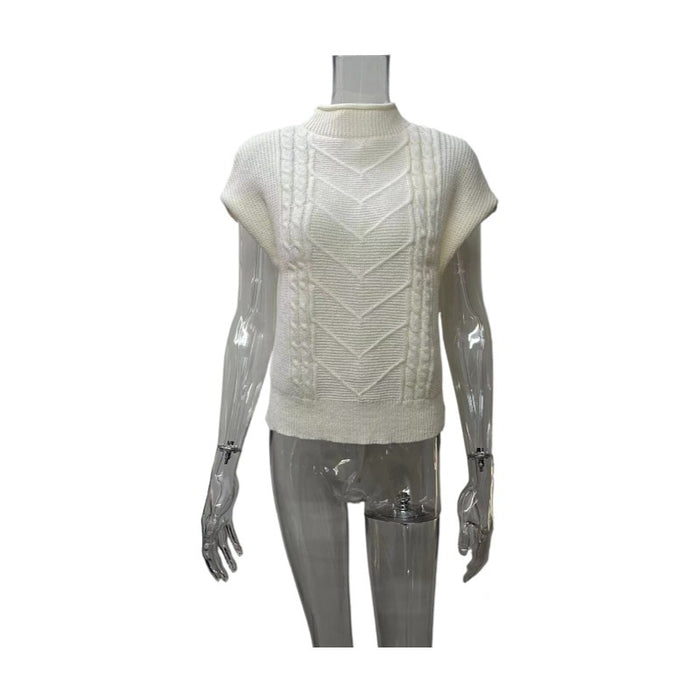 Twist-knit Turtleneck Casual Vest For Women – Premium 0 | RICALOUX
