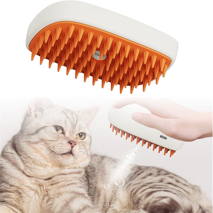 USB Rechargeable Pets Steam Brush Spray Massage Comb Pet Grooming Tools Cat Steam Comb Pet Products by Ricaloux