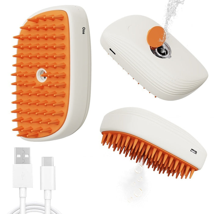 USB Rechargeable Pets Steam Brush Spray Massage Comb Pet Grooming Tools Cat Steam Comb Pet Products by Ricaloux