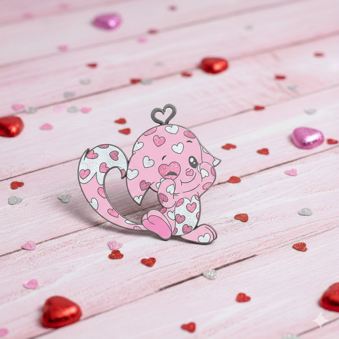 Valentine Kacheek Pin, Neopets