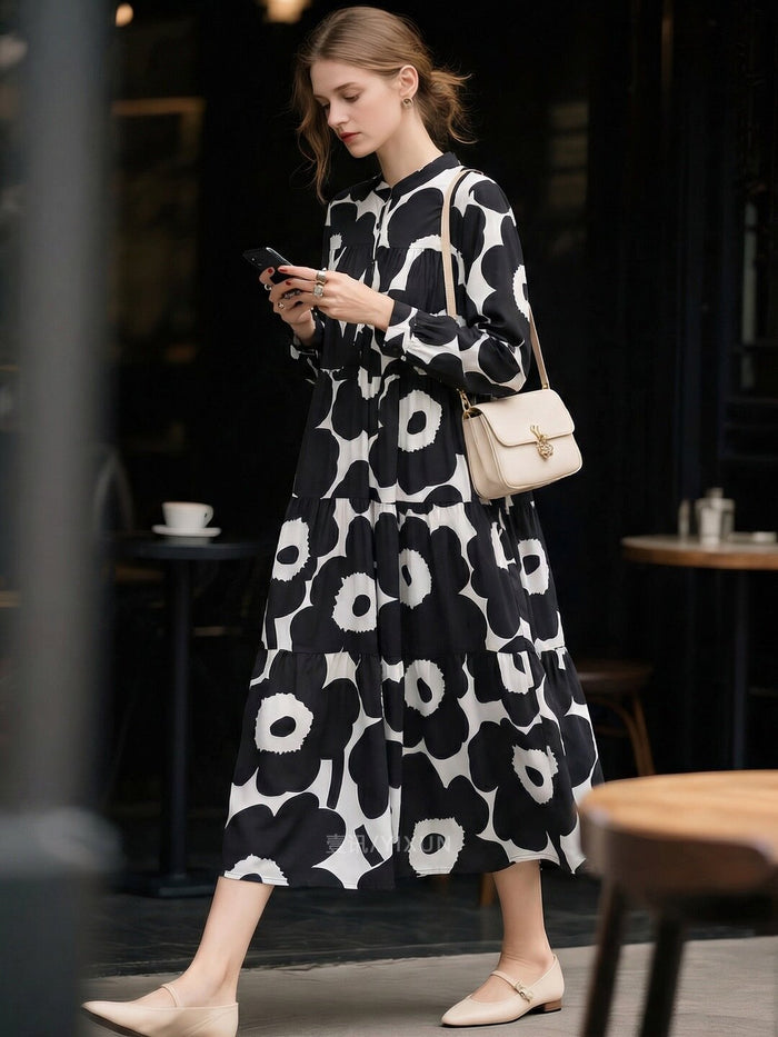 Versatile Designer-print Dress For Women by Ricaloux