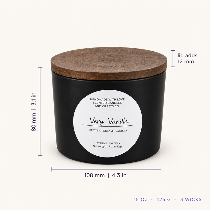 Very Vanilla - 15oz 3-Wick Scented Candle