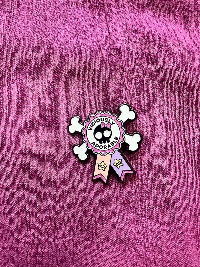 Viciously Adorable Ribbon Pin