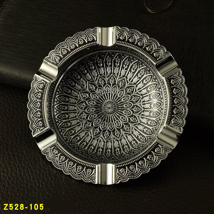 Vintage Pattern Ashtray Home Decor Metal - RICALOUX