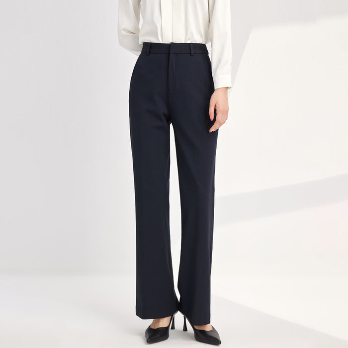 Wide-leg Straight-cut Draped Palazzo Pants With A Slight Flare At The Hem – Premium 0 | RICALOUX