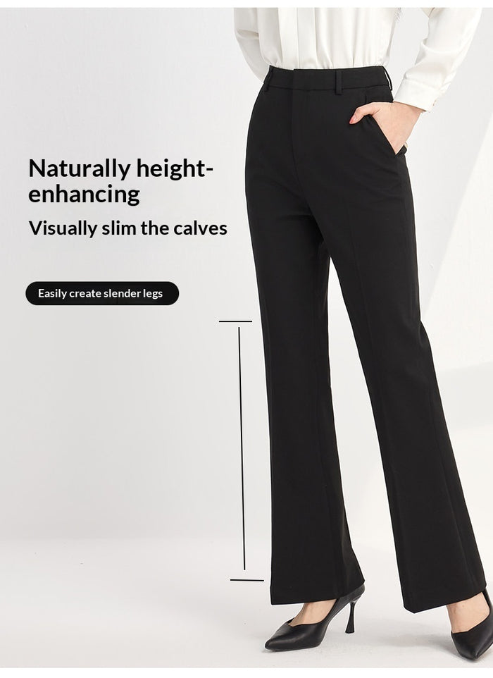 Wide-leg Straight-cut Draped Palazzo Pants With A Slight Flare At The Hem – Premium 0 | RICALOUX