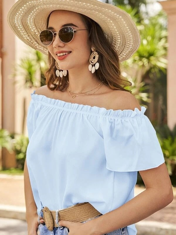 Women Summer Off Shoulder One Shoulder Neck T-Shirt – Premium 4 | RICALOUX