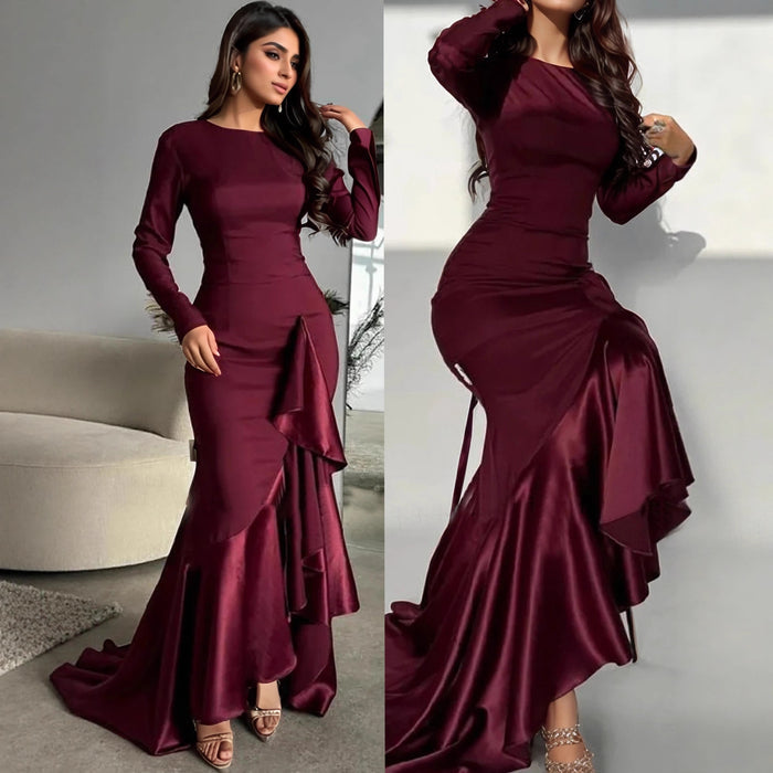 Womens Amazon-style Personality Long-sleeve Fishtail Dress – Premium 0 | RICALOUX