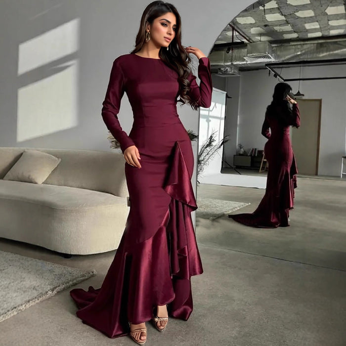 Womens Amazon-style Personality Long-sleeve Fishtail Dress – Premium 0 | RICALOUX