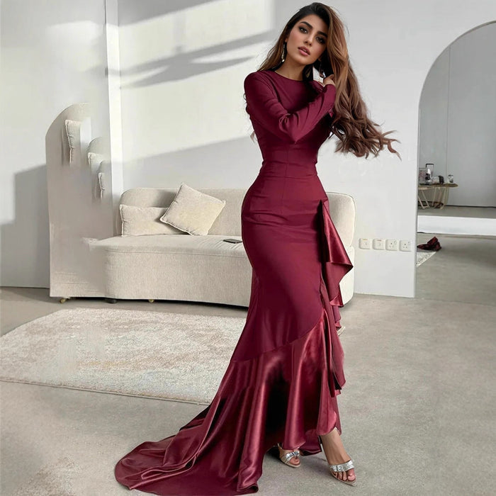 Womens Amazon-style Personality Long-sleeve Fishtail Dress – Premium 0 | RICALOUX