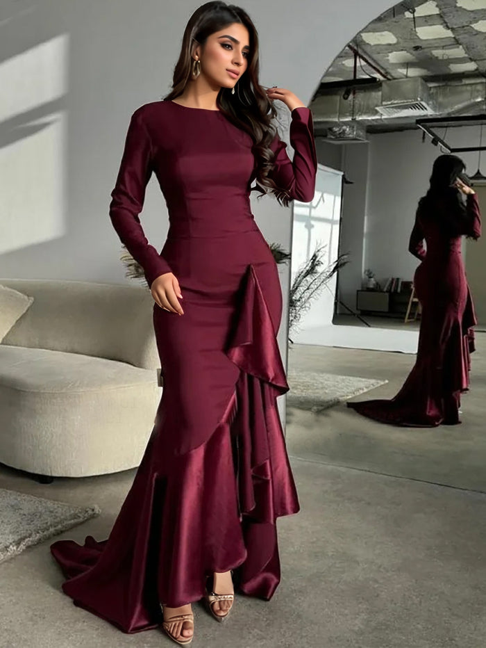 Womens Amazon-style Personality Long-sleeve Fishtail Dress – Premium 0 | RICALOUX