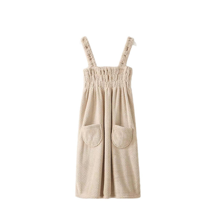 Womens Bath Towel Bra Wearable Absorbent Bath Skirt by Ricaloux