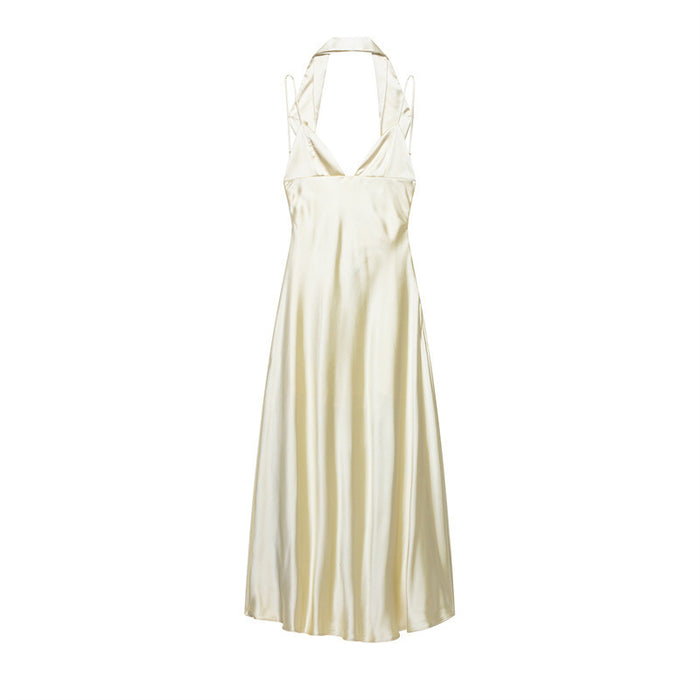 Womens Casual Dress With A Silk-satin Texture by Ricaloux
