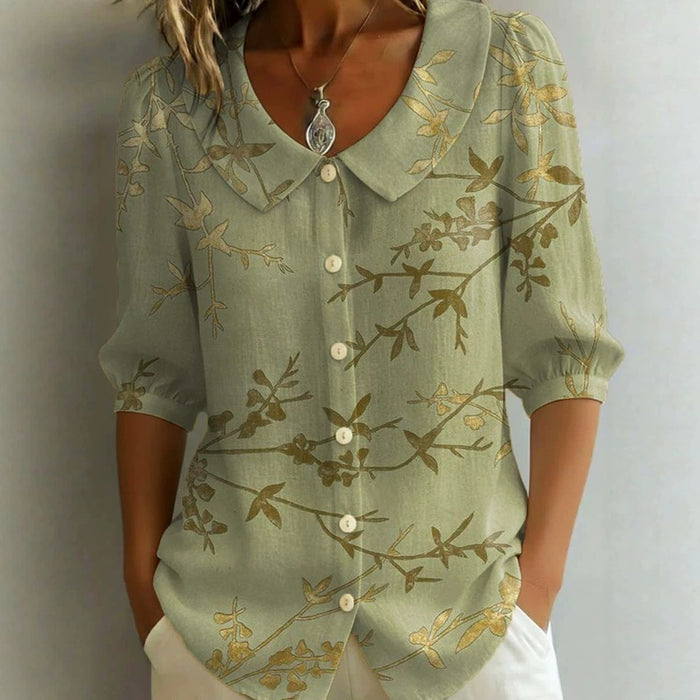 Womens Casual Fashion Printed Short-sleeve Top by Ricaloux