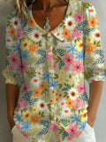 Womens Casual Fashion Printed Short-sleeve Top by Ricaloux