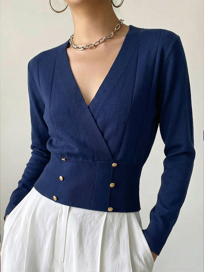Womens Casual Knitted Versatile Fitted Top – Premium 0 | RICALOUX