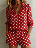 Womens European And American Cross-Border Casual Holiday Printed Polka-Dot Set – Premium 0 | RICALOUX