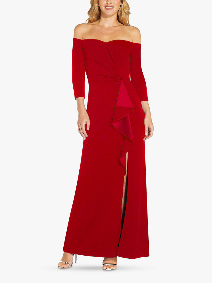Womens Evening Gown Off-shoulder Dress – Premium 0 | RICALOUX