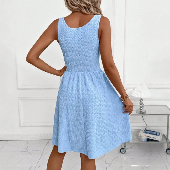 Womens Fashion Sleeveless Vest Dress – Premium 0 | RICALOUX