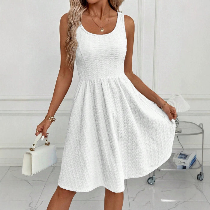 Womens Fashion Sleeveless Vest Dress by Ricaloux
