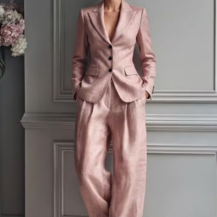Womens Fashionable Casual Suit Set Blazer And Pants by Ricaloux