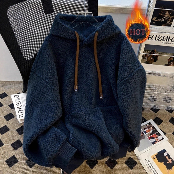 Womens Fleece-lined Thickened Hooded Sweatshirt by Ricaloux