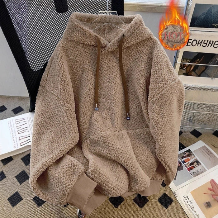 Womens Fleece-lined Thickened Hooded Sweatshirt by Ricaloux