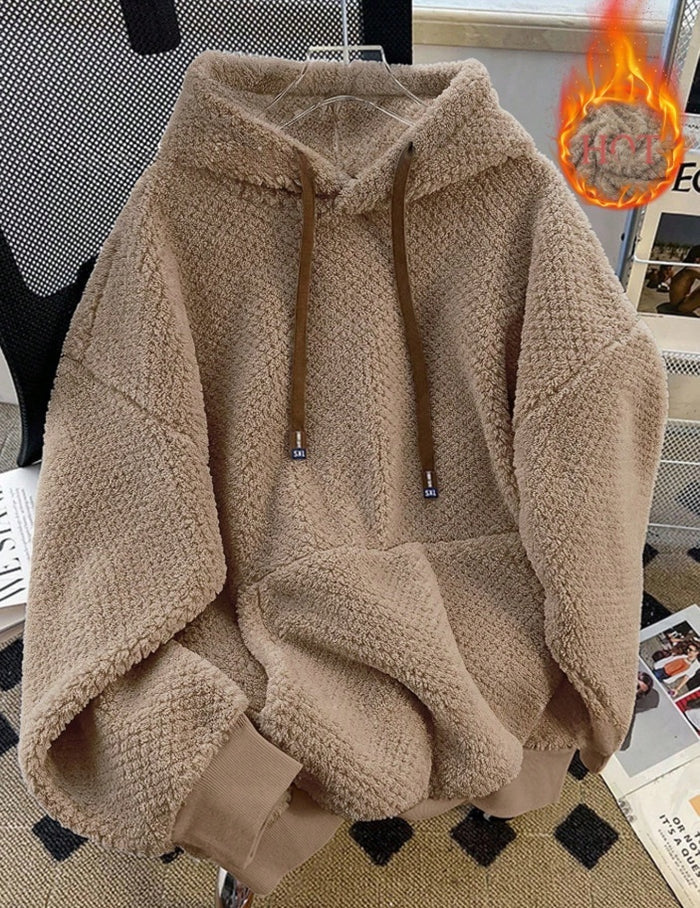 Womens Fleece-lined Thickened Hooded Sweatshirt by Ricaloux