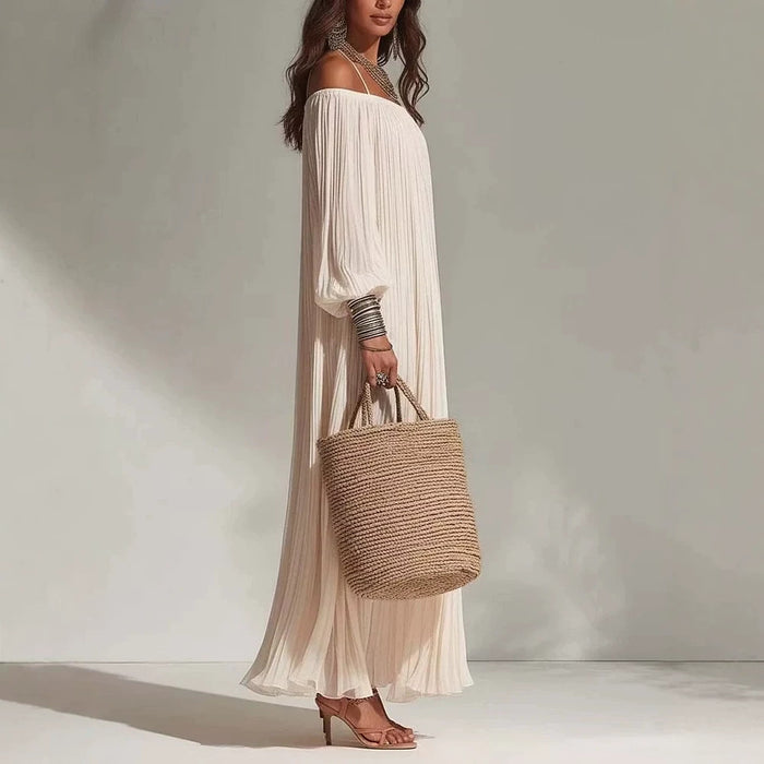 Women's Flowing Off-shoulder Beach Fairy Dress – Premium 0 | RICALOUX