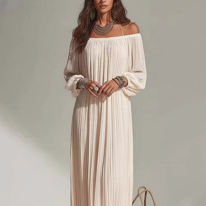 Women's Flowing Off-shoulder Beach Fairy Dress by Ricaloux