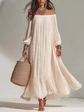 Women's Flowing Off-shoulder Beach Fairy Dress by Ricaloux