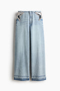 Womens Low-Waist Washed Straight-Leg Denim Jeans – Premium 0 | RICALOUX