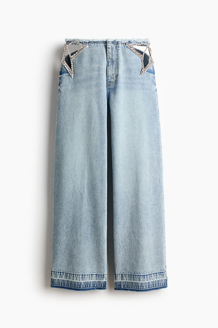 Womens Low-Waist Washed Straight-Leg Denim Jeans – Premium 0 | RICALOUX