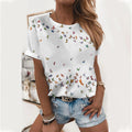 Womens Round-neck 3D-printed Short-sleeve T-shirt by Ricaloux