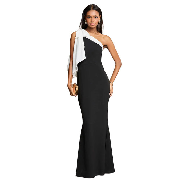 Womens Sexy Off-shoulder Slanted Fashion Slim-fit Dress – Premium 0 | RICALOUX