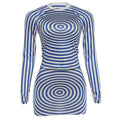 Womens Stylish Crew-neck Long-sleeve Top And Short Skirt Set – Premium 0 | RICALOUX
